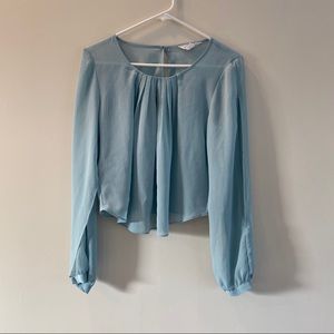 BCBG Chiffon Long Sleeve Lightweight Top